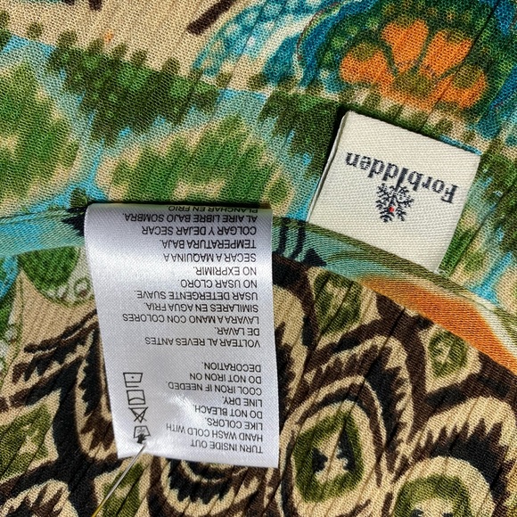 Forbidden Women’s Vintage 90s Earth Mama Crinkle Beaded Hippie Dress Medium - Picture 4 of 5